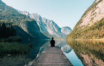 moutains and lake